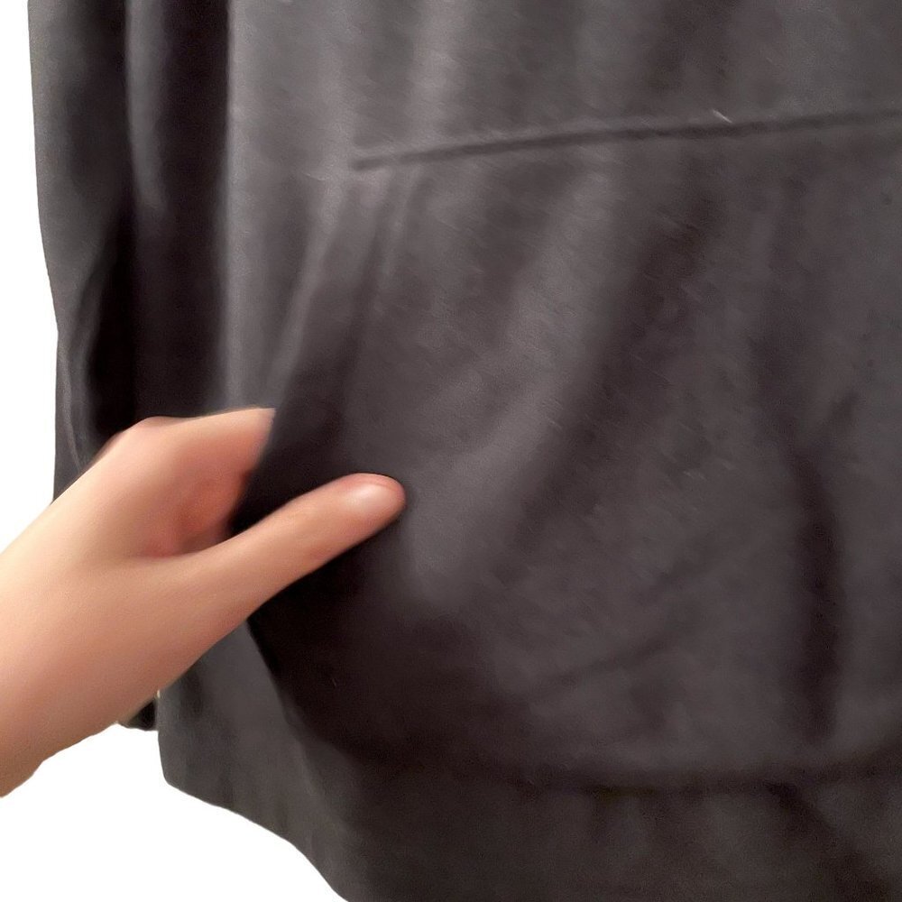 Lands' End black hoodie athleisure classic comfortable casual top jacket pockets - Picture 5 of 7